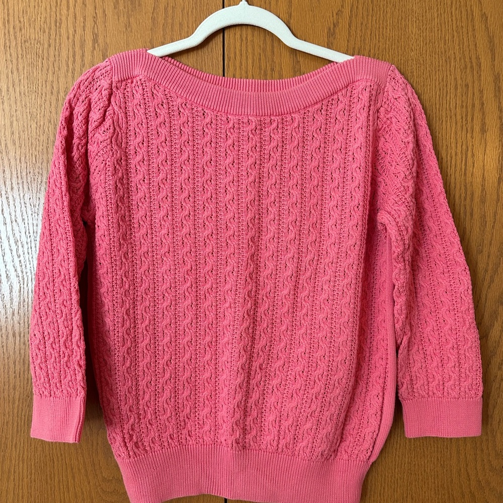 Reiss Pink Cable Knit Women's Sweater